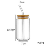Maxbell Bubble Tea Cup Beer Glasses with Lid and Straw for Cocktail Whisky 350ml