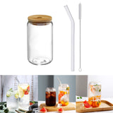 Maxbell Bubble Tea Cup Beer Glasses with Lid and Straw for Cocktail Whisky 500ml