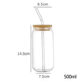 Maxbell Bubble Tea Cup Beer Glasses with Lid and Straw for Cocktail Whisky 500ml