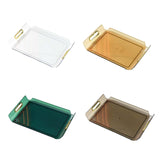 Maxbell Vanity Tray Cosmetic Storage Tray Makeup Organizer for Desktop Bedroom Decor clear white