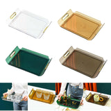 Maxbell Vanity Tray Cosmetic Storage Tray Makeup Organizer for Desktop Bedroom Decor clear white