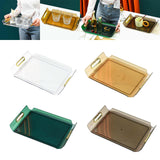 Maxbell Vanity Tray Cosmetic Storage Tray Makeup Organizer for Desktop Bedroom Decor clear white