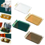 Maxbell Vanity Tray Cosmetic Storage Tray Makeup Organizer for Desktop Bedroom Decor clear white