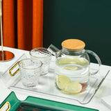 Maxbell Vanity Tray Cosmetic Storage Tray Makeup Organizer for Desktop Bedroom Decor clear white