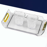 Maxbell Vanity Tray Cosmetic Storage Tray Makeup Organizer for Desktop Bedroom Decor clear white