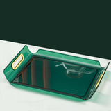 Maxbell Vanity Tray Cosmetic Storage Tray Makeup Organizer for Desktop Bedroom Decor Green