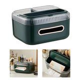 Maxbell Multifunctional Tissue Holder Detachable Decorative for Car Dresser Bathroom Dark Green