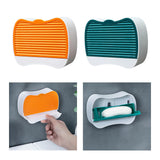 Maxbell Self Draining Soap Dish Case with Lid Wall Mount Waterproof Space Saving Orange