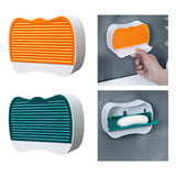 Maxbell Self Draining Soap Dish Case with Lid Wall Mount Waterproof Space Saving Orange