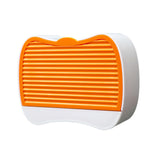 Maxbell Self Draining Soap Dish Case with Lid Wall Mount Waterproof Space Saving Orange