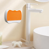 Maxbell Self Draining Soap Dish Case with Lid Wall Mount Waterproof Space Saving Orange