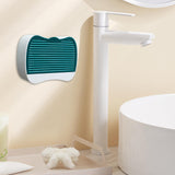 Maxbell Self Draining Soap Dish Case with Lid Wall Mount Waterproof Space Saving Green