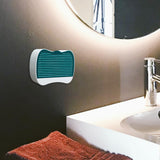 Maxbell Self Draining Soap Dish Case with Lid Wall Mount Waterproof Space Saving Green