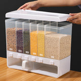 Maxbell Sealed Dry Food Dispenser with Measuring Cup for Cupboard Countertop  White