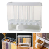 Maxbell Sealed Dry Food Dispenser with Measuring Cup for Cupboard Countertop  White