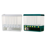 Maxbell Sealed Dry Food Dispenser with Measuring Cup for Cupboard Countertop  White
