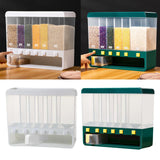 Maxbell Sealed Dry Food Dispenser with Measuring Cup for Cupboard Countertop  White