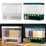 Maxbell Sealed Dry Food Dispenser with Measuring Cup for Cupboard Countertop  White