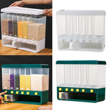Maxbell Sealed Dry Food Dispenser with Measuring Cup for Cupboard Countertop  White