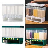 Maxbell Sealed Dry Food Dispenser with Measuring Cup for Cupboard Countertop  White