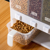Maxbell Sealed Dry Food Dispenser with Measuring Cup for Cupboard Countertop  White