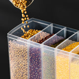 Maxbell Sealed Dry Food Dispenser with Measuring Cup for Cupboard Countertop  White