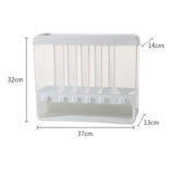 Maxbell Sealed Dry Food Dispenser with Measuring Cup for Cupboard Countertop  White