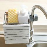 Maxbell Multipurpose Sink Storage Rack Towel Holder Durable for Countertop Bathroom Gray