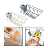 Maxbell Multipurpose Sink Storage Rack Towel Holder Durable for Countertop Bathroom Gray