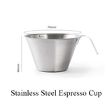 Maxbell 100ml/3oz Small Espresso Cup Stainless Steel Bar Drink Mugs for Restaurant
