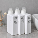 Maxbell Laundry Empty Bottles Reusable Leakproof Lotions Bottle for Home Countertop 3pcs Bottles Label