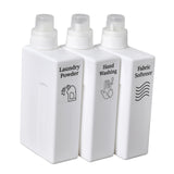 Maxbell Laundry Empty Bottles Reusable Leakproof Lotions Bottle for Home Countertop 3pcs Bottles Label