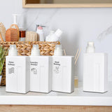 Maxbell Laundry Empty Bottles Reusable Leakproof Lotions Bottle for Home Countertop 3pcs Bottles Label