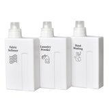 Maxbell Laundry Empty Bottles Reusable Leakproof Lotions Bottle for Home Countertop 3pcs Bottles Label