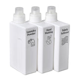 Maxbell Laundry Empty Bottles Reusable Leakproof Lotions Bottle for Home Countertop 3pcs Bottles Label