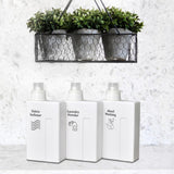 Maxbell Laundry Empty Bottles Reusable Leakproof Lotions Bottle for Home Countertop 3pcs Bottles Label