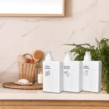 Maxbell Laundry Empty Bottles Reusable Leakproof Lotions Bottle for Home Countertop 3pcs Bottles Label
