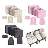 Maxbell 7x Waterproof Nylon Travel Organizer Bags Clothes Storage Bags Lightweight beige