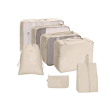 Maxbell 7x Waterproof Nylon Travel Organizer Bags Clothes Storage Bags Lightweight beige