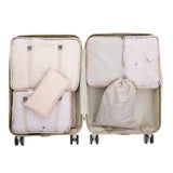 Maxbell 7x Waterproof Nylon Travel Organizer Bags Clothes Storage Bags Lightweight beige