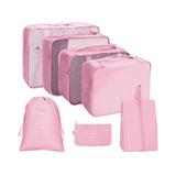 Maxbell 7x Waterproof Nylon Travel Organizer Bags Clothes Storage Bags Lightweight pink