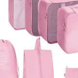 Maxbell 7x Waterproof Nylon Travel Organizer Bags Clothes Storage Bags Lightweight pink