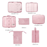 Maxbell 7x Waterproof Nylon Travel Organizer Bags Clothes Storage Bags Lightweight pink