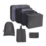 Maxbell 7x Waterproof Nylon Travel Organizer Bags Clothes Storage Bags Lightweight black