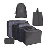 Maxbell 7x Waterproof Nylon Travel Organizer Bags Clothes Storage Bags Lightweight black