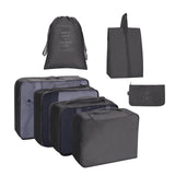 Maxbell 7x Waterproof Nylon Travel Organizer Bags Clothes Storage Bags Lightweight black