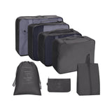 Maxbell 7x Waterproof Nylon Travel Organizer Bags Clothes Storage Bags Lightweight black