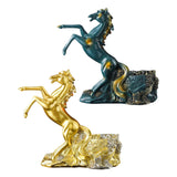 Maxbell Wine Storage Rack Horse Statues Retro Style for Countertop Party Display green