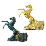 Maxbell Wine Storage Rack Horse Statues Retro Style for Countertop Party Display green