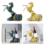 Maxbell Wine Storage Rack Horse Statues Retro Style for Countertop Party Display green